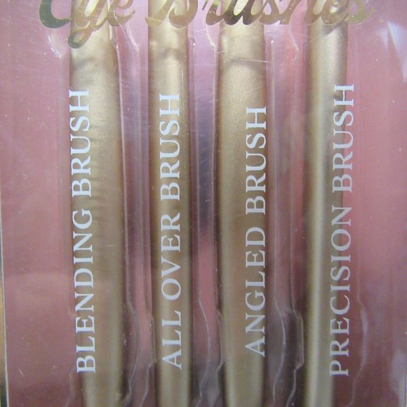 NWT! Beauty Concepts 4-Pc Set of Gold Cosmetic Brushes - Picture 2 of 4